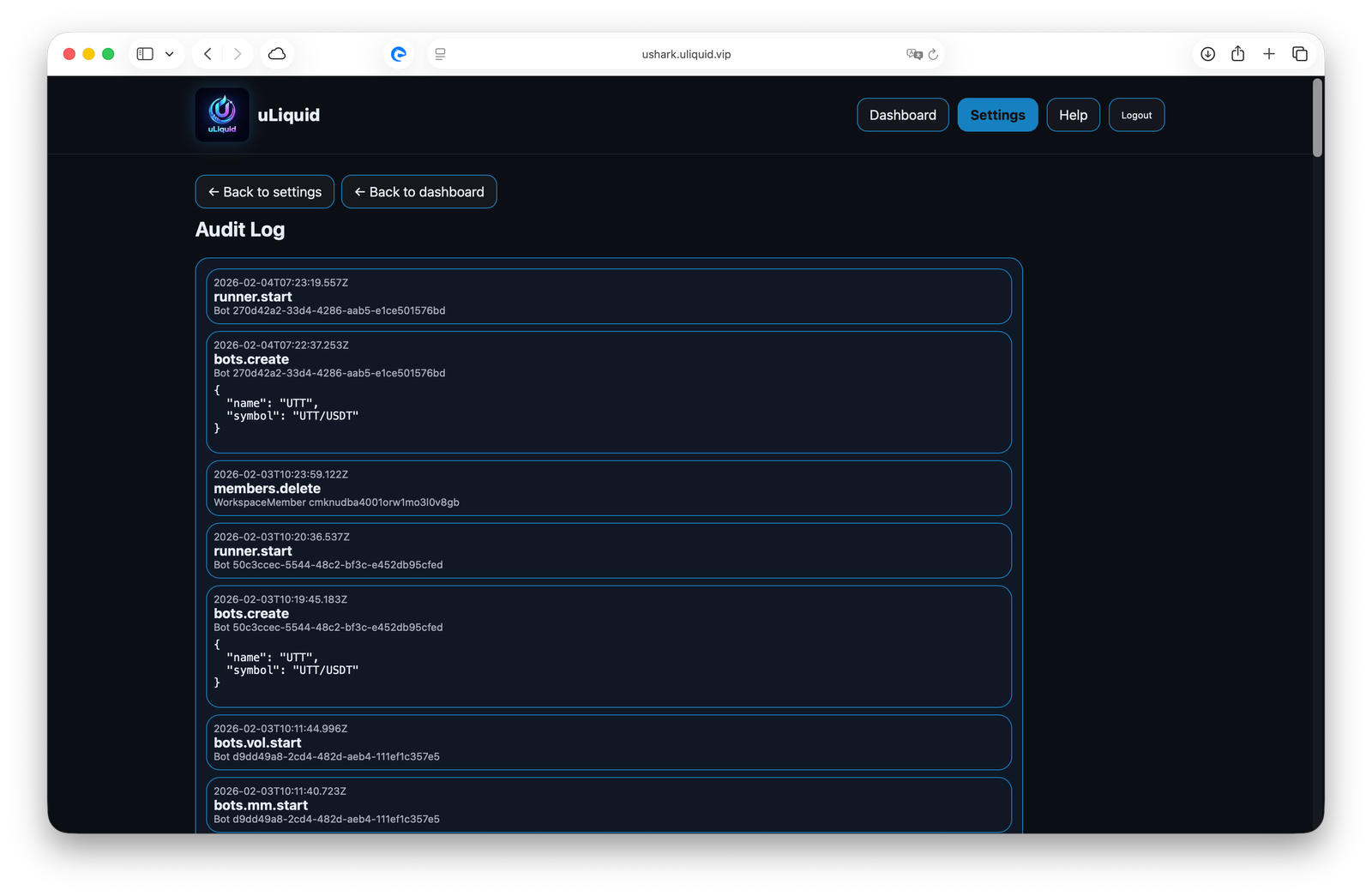 Listing Reports screenshot
